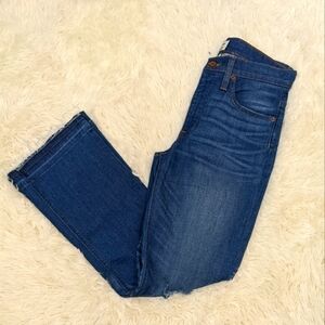 J. Crew Billie Demi Boot Crop Raw Hem Womens  Distressed Stretch Jeans Y2k Sz 28